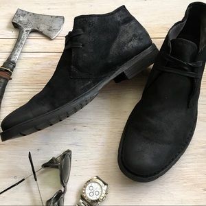 JOHN VARVATOS-😎 BLK Leather Boots 12